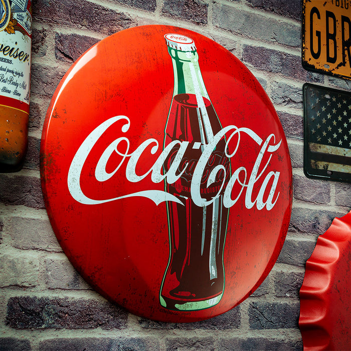 Metal Shield wall decor - C cola (16x16")