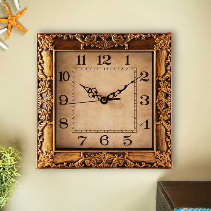 Fiber Clock - Copper Square