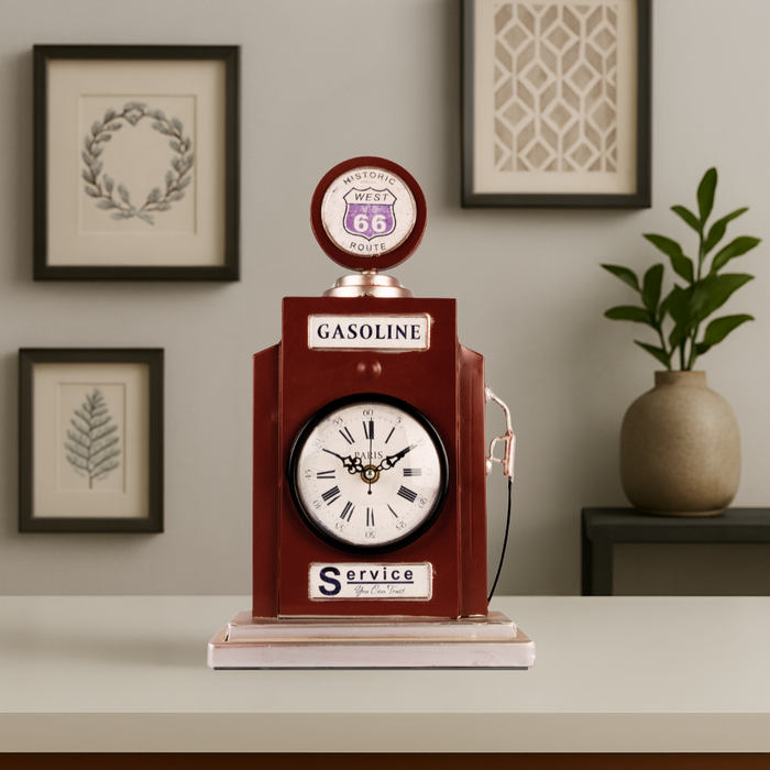 Model Clock - Gasoline Pump Clock Red