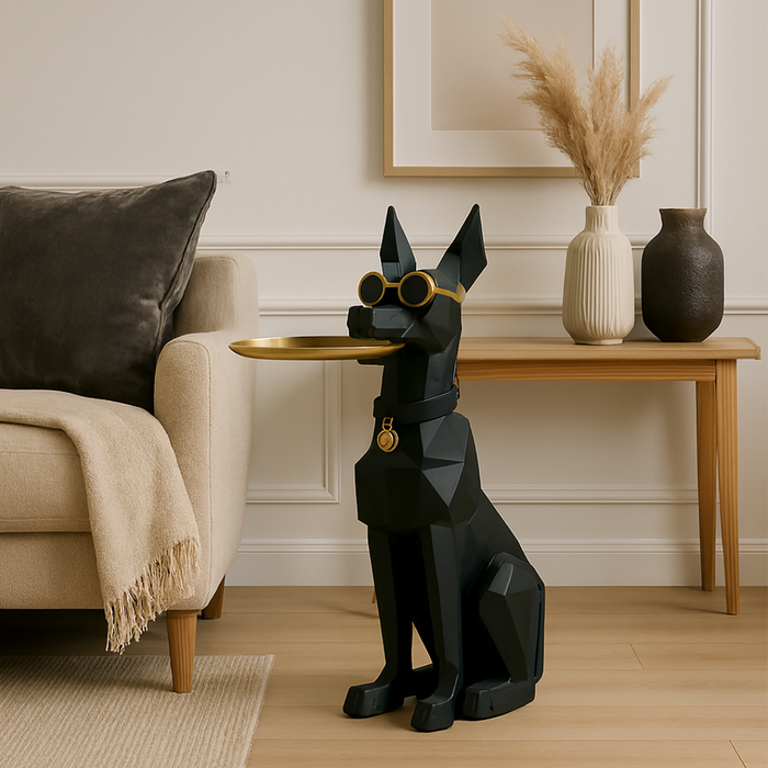 Table pieces - Dog Butler Sculpture