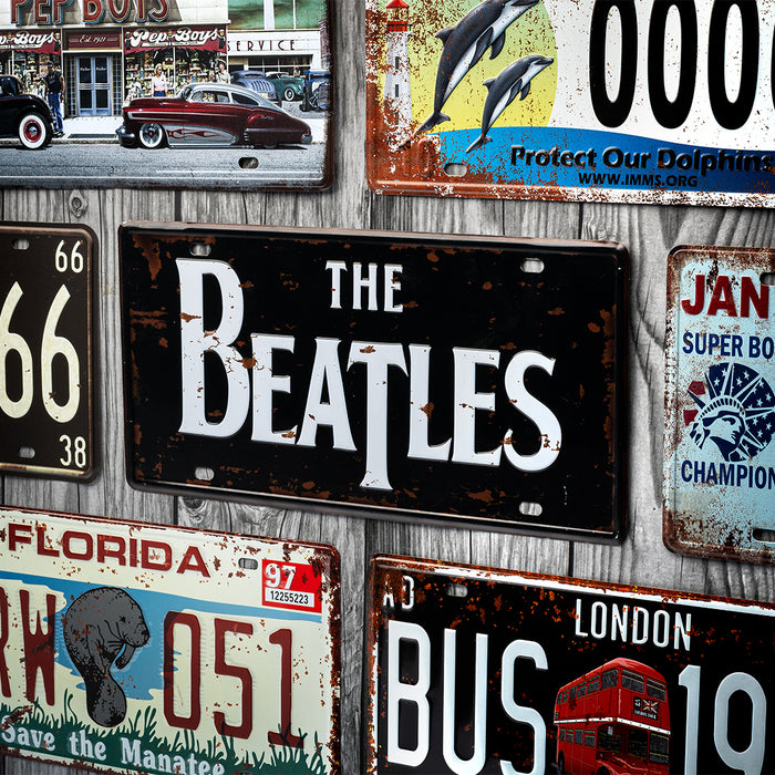 Number Plates wall sign - The Beatles