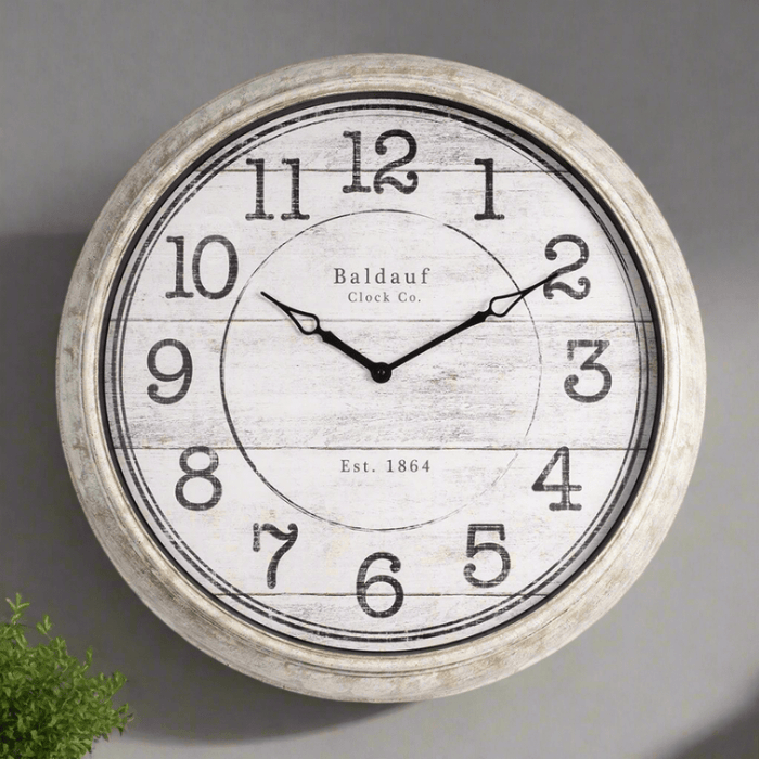 Fiber Clock - Numeric Big Baldauf - Grey (30"dia) - eazy wagon