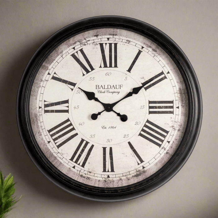 Fiber Clock - Roman Big Baldauf - Black (30"dia) - eazy wagon