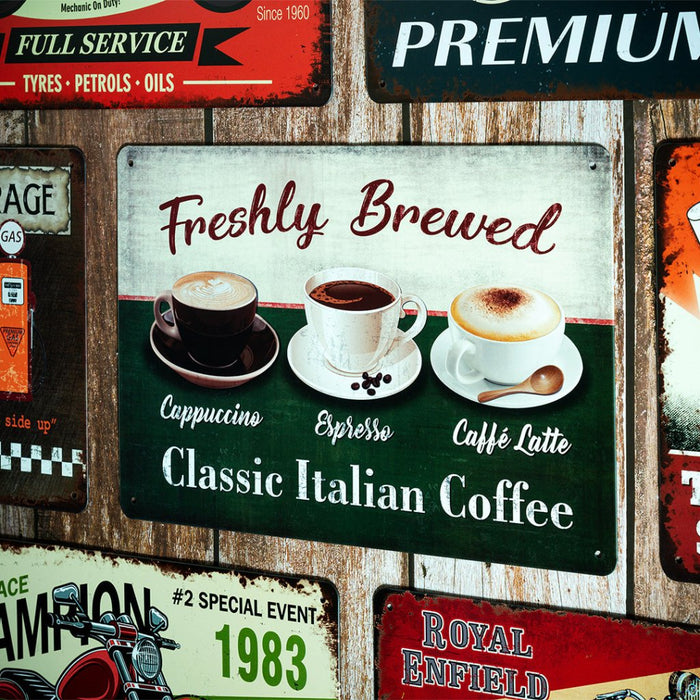 Number Plates Big wall sign - Freshly Brewed Coffee - eazy wagon