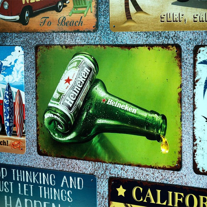 Number Plates Big wall sign - Heine Bottle Rolled - eazy wagon