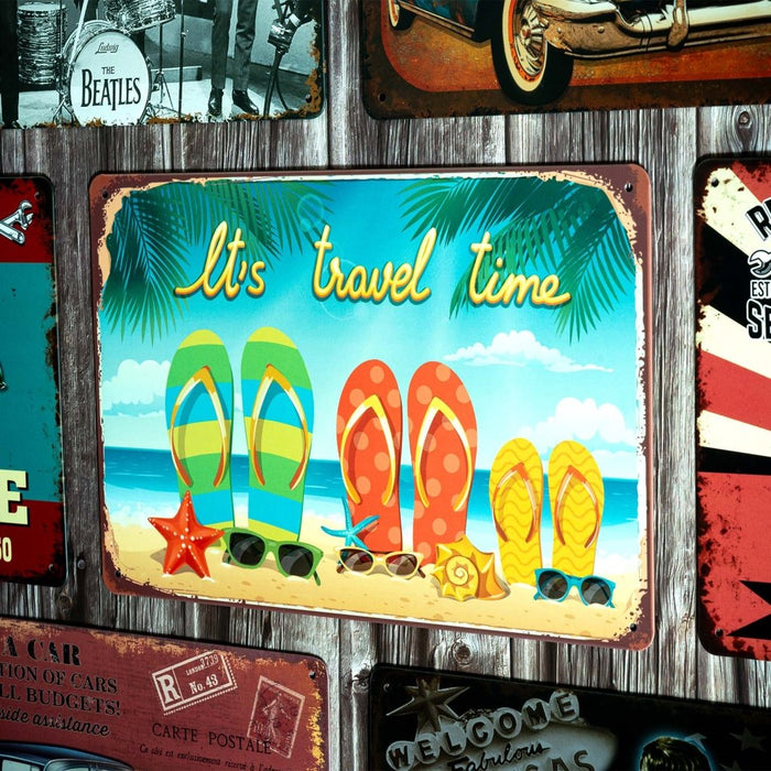 Number Plates Big wall sign - Its Travel Time - eazy wagon