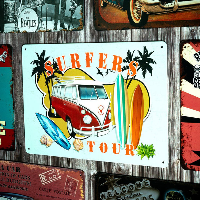 Number Plates Big wall sign - Volkswagen Surfers Tour - eazy wagon