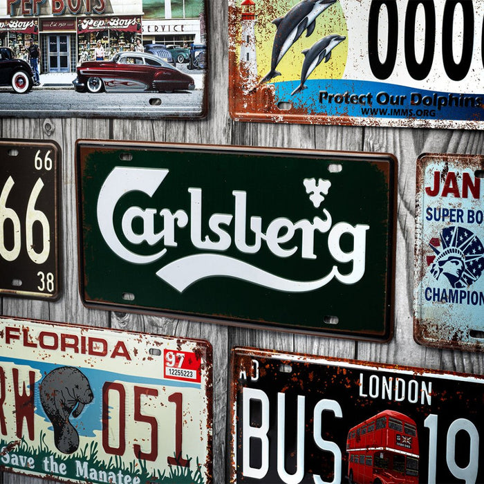 Number Plates wall sign - Carlsberg - eazy wagon