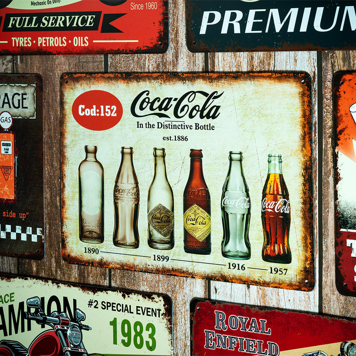 Number Plates Big wall sign - C cola Bottles