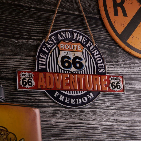 3D Metal Plates - Adventure Route 66