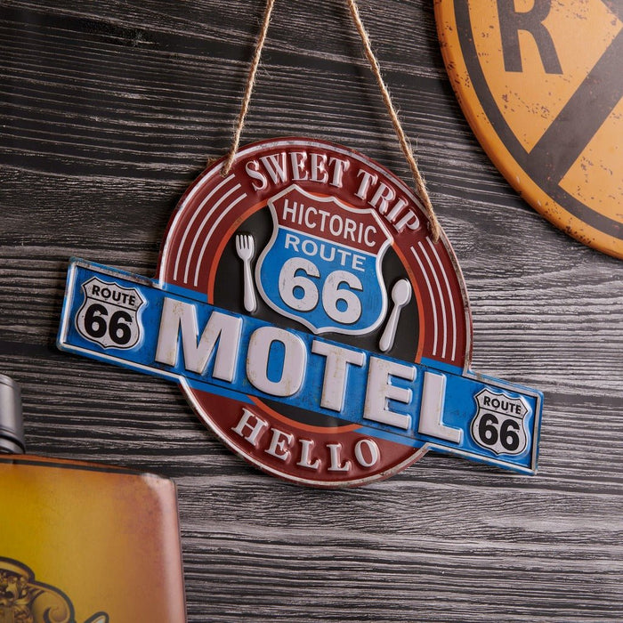 3D Metal Plates - Motel Route 66