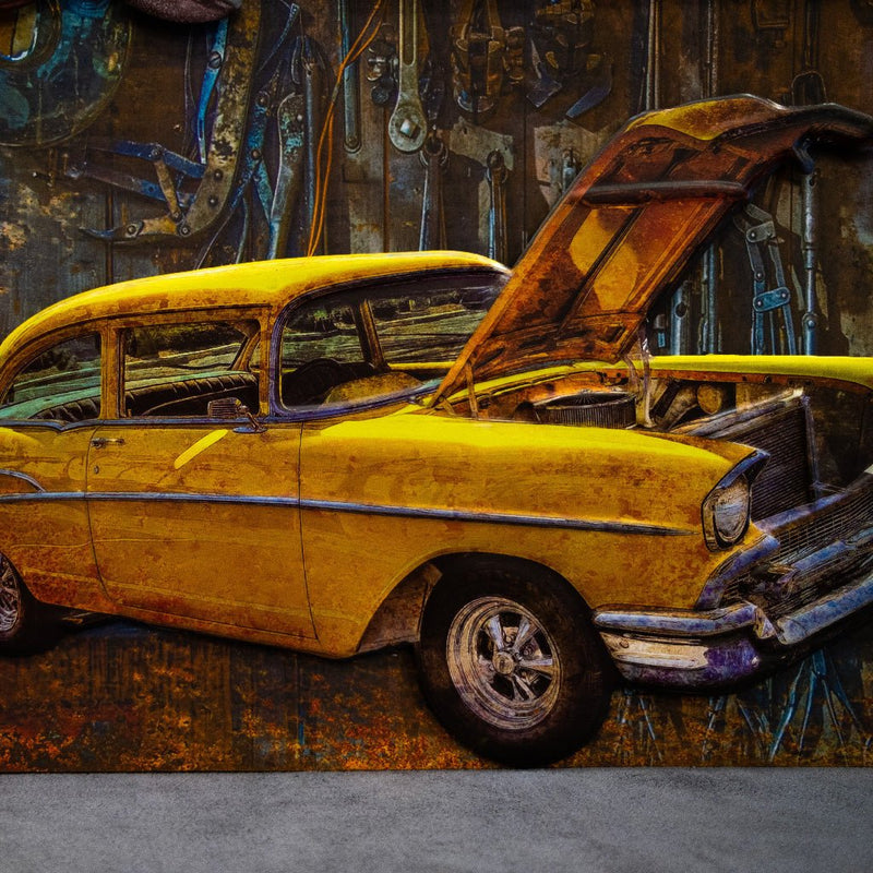 3D Retro Frame - Yellow Cab - eazy wagon