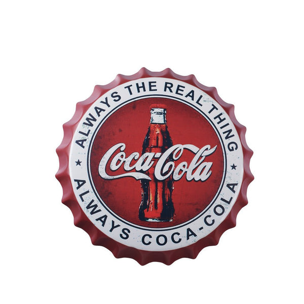 Bottle Caps wall decor sign - Always Coca Cola (14"x14")