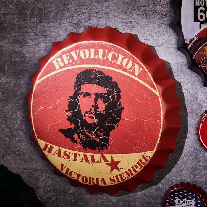 Bottle Caps wall sign - Hastala Victoria (14"x14") - eazy wagon