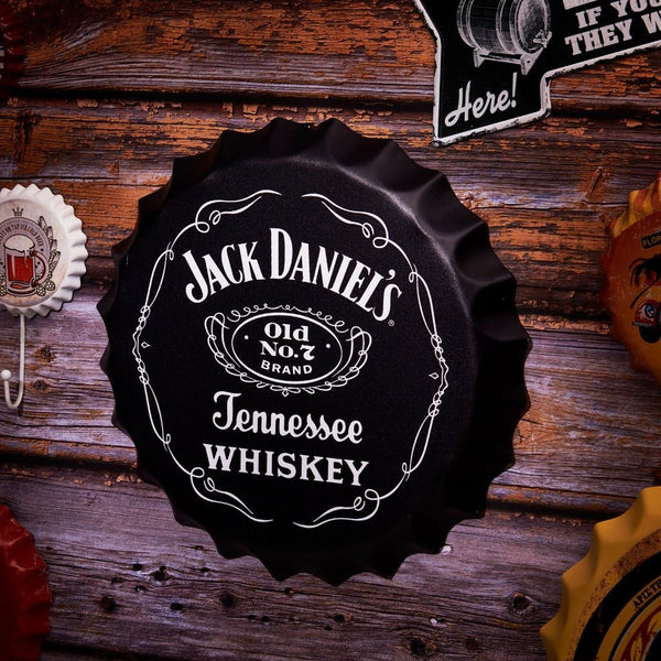 Bottle Caps wall sign - Jack Daniels (14"x14") - eazy wagon
