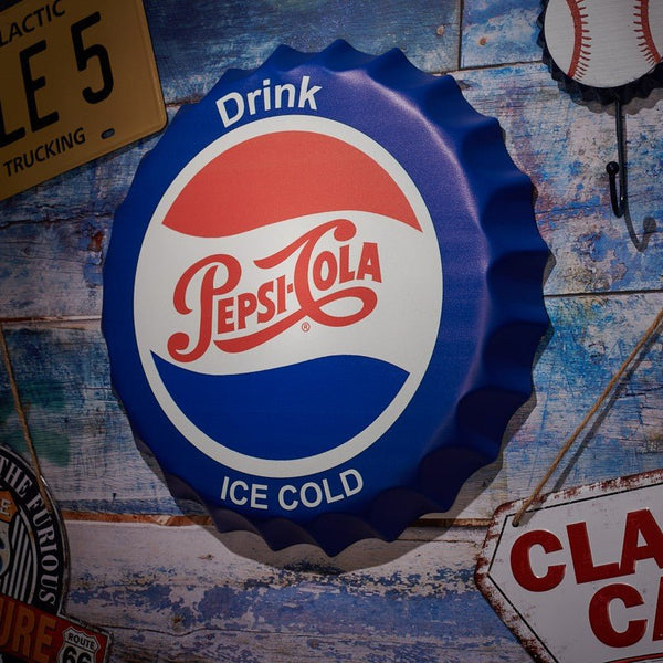 Bottle Caps wall decor sign - Pepsi Cola (14"x14")