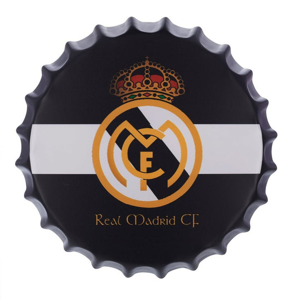 Bottle Caps wall decor sign - Real Madrid (14"x14")