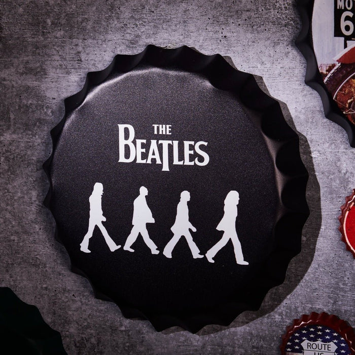 Bottle Caps wall sign - The Beatles (14"x14") - eazy wagon