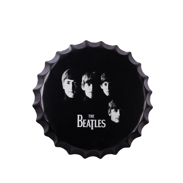 Bottle Caps wall decor sign -  The Beatles Men (14"x14")