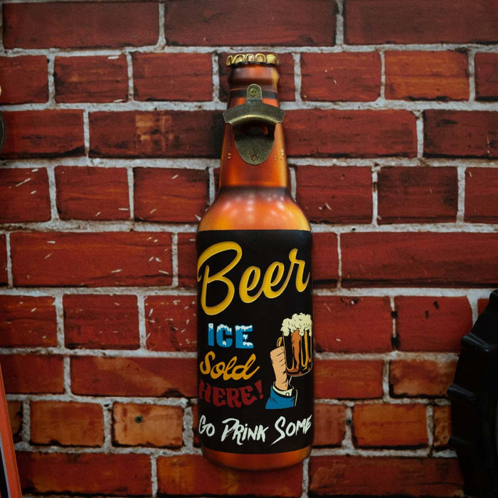 Bottle Opener Metal - Beer ice sold Here