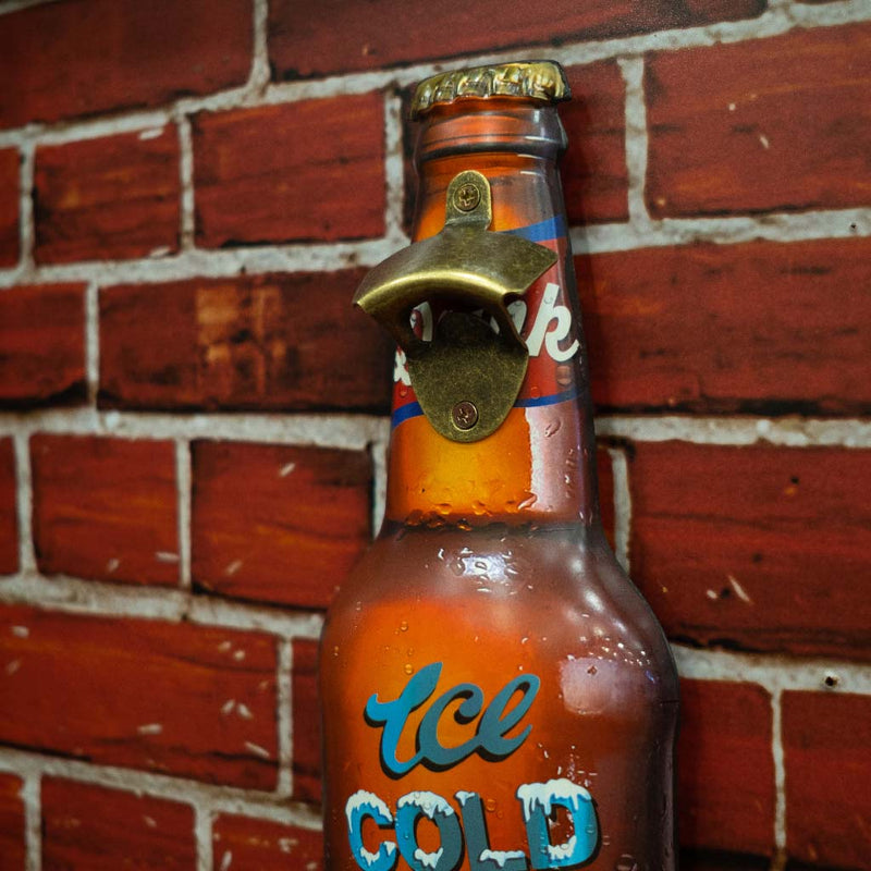 Bottle Opener Metal - Ice cold Beer sold here
