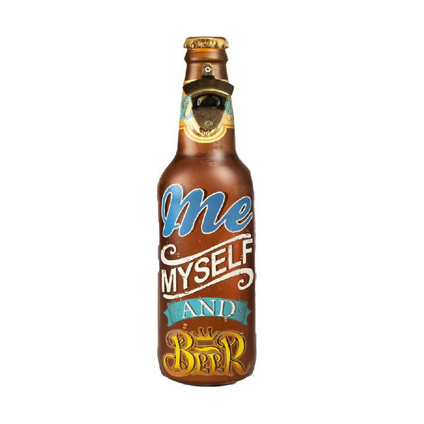 Bottle Opener Metal - Me Myself And Beer