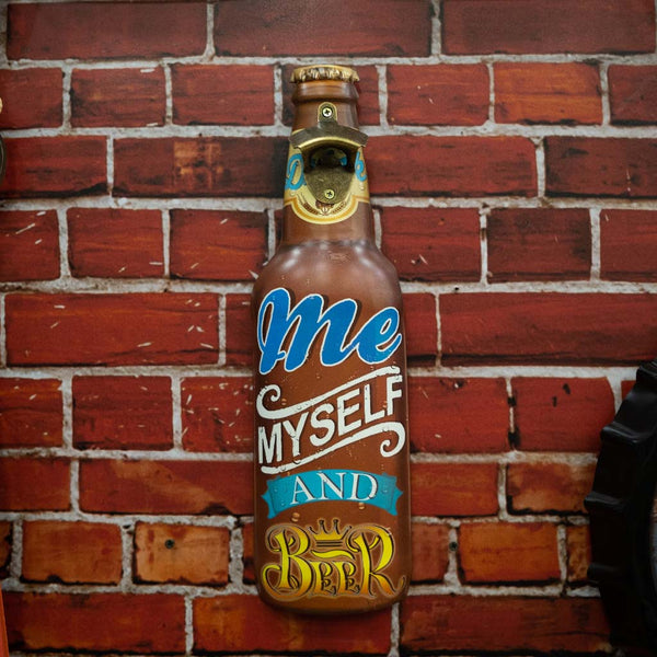 Bottle Opener Metal - Me Myself And Beer