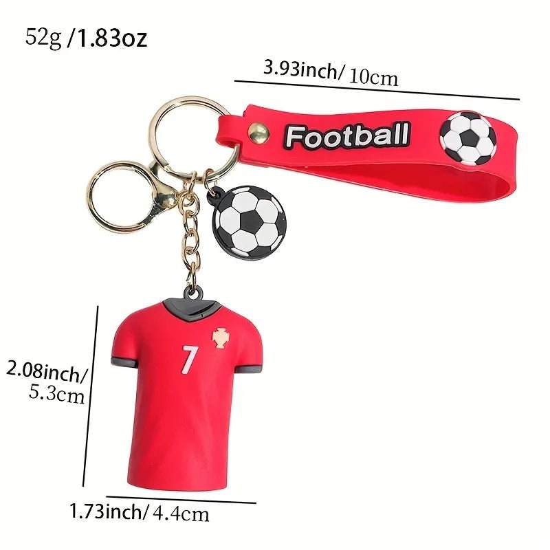 Fancy Silicon Keychains - Football Players Jersey