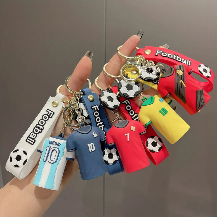 Fancy Silicon Keychains - Football Players Jersey