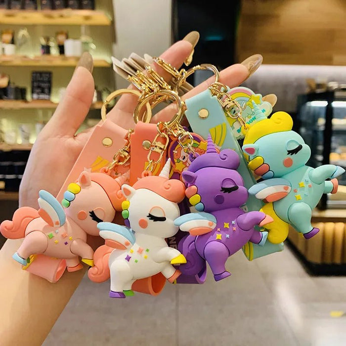 Fancy Silicon Keychains - Unicorn