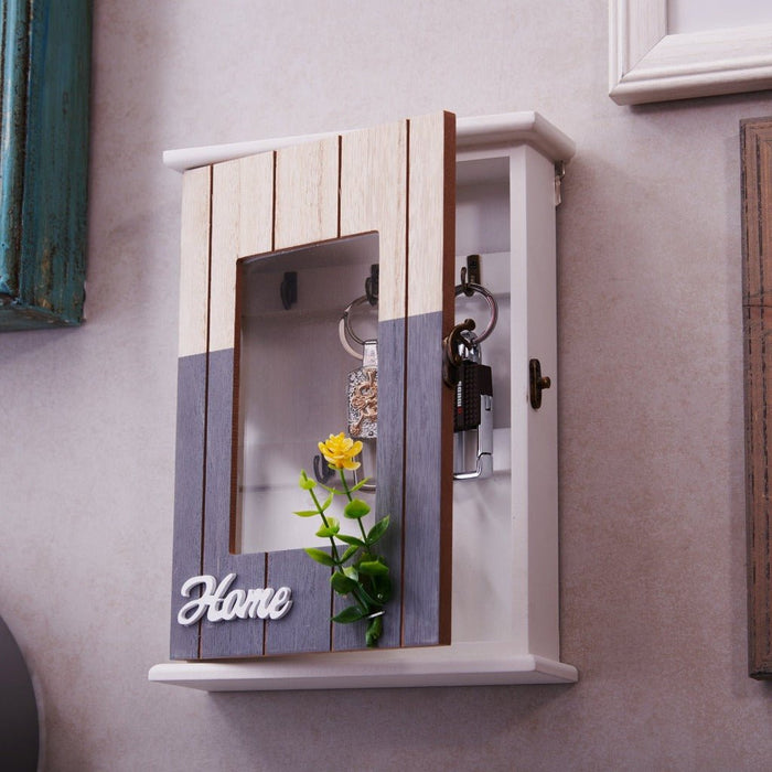Key Box Wall Hanging - Home Leaf (5 Hooks)