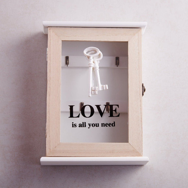 Key Box Wall Hanging - Love Is All You Need (5 Hooks)