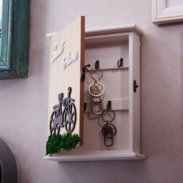 Key Box Wall Hanging - Sweet Home Cycle (5 Hooks)