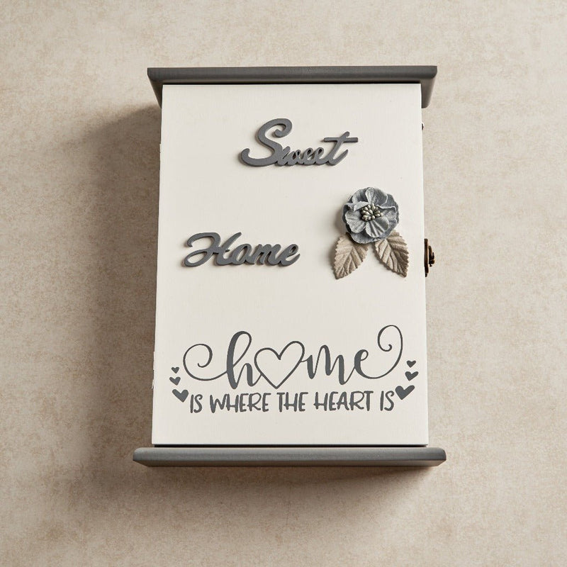 Key Box Wall Hanging - Sweet Home Is Where The Heart Is (5 Hooks)