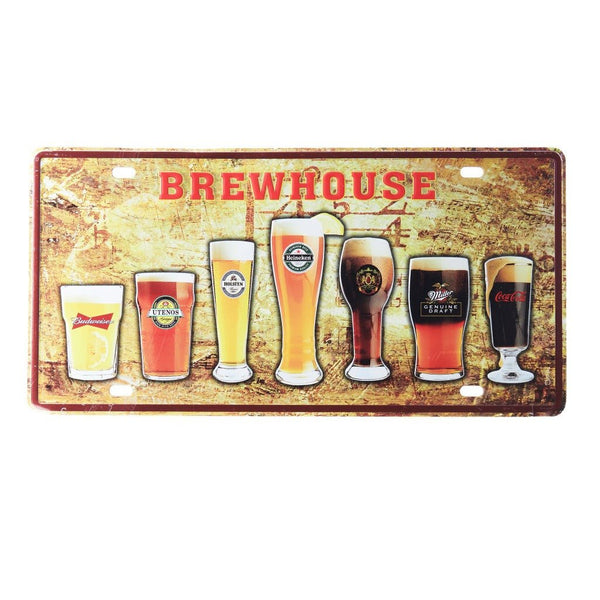 Number Plates wall sign - Brewhouse Brands