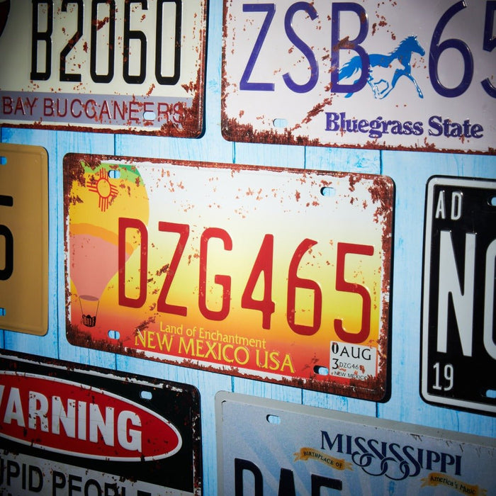 Number Plates wall sign - DZG465