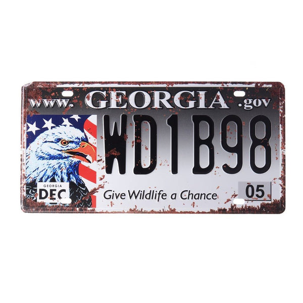 Number Plates wall sign - Georgia WD1B98
