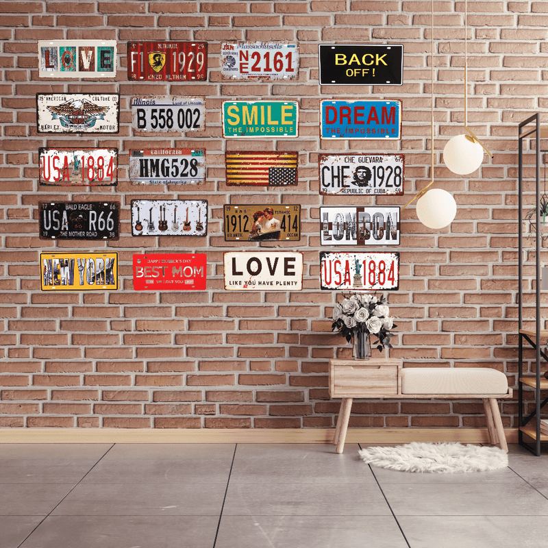 Number Plates wall sign - Guitar's