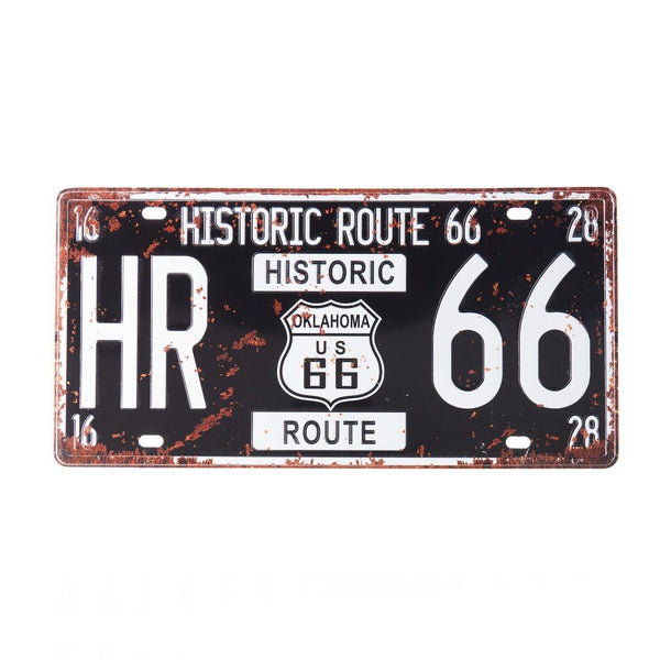 Number Plates wall sign - Historic Route 66