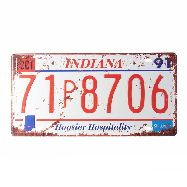 Number Plates wall sign - Indiana 71P8706