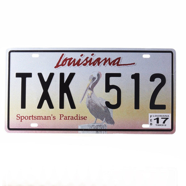 Number Plates wall sign - Louisiana TXK512