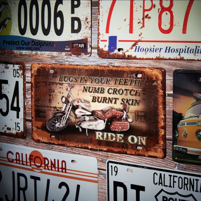 Number Plates wall sign - Motor Ride On