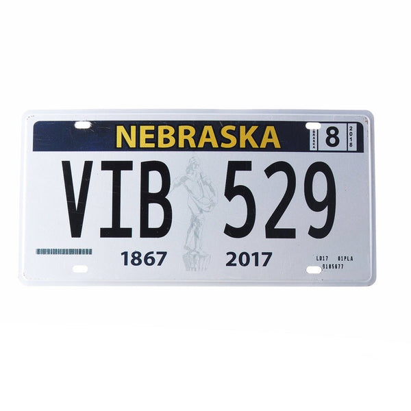 Number Plates wall sign - Nebraska VIB 529