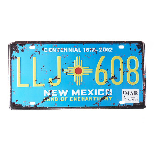 Number Plates wall sign - New Mexico LLJ 608