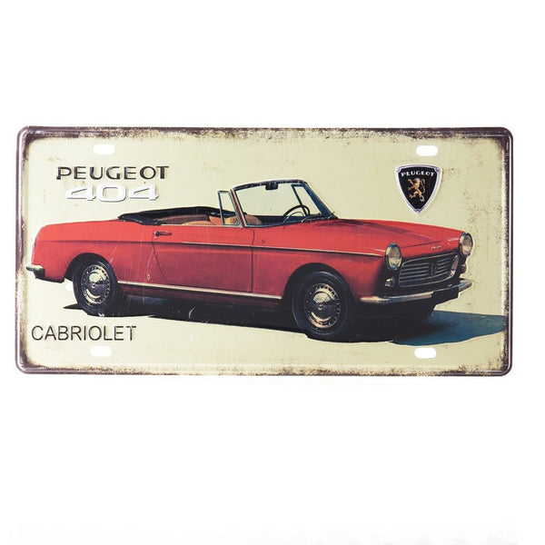 Number Plates wall sign - Peugeot 404