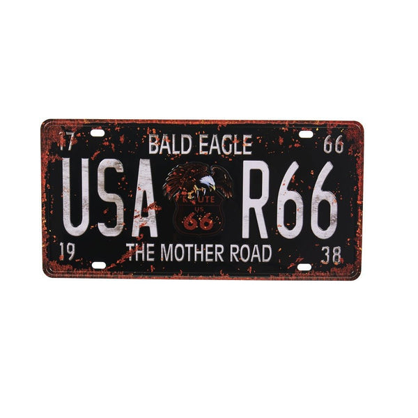 Number Plates wall sign - USA R66 - eazy wagon