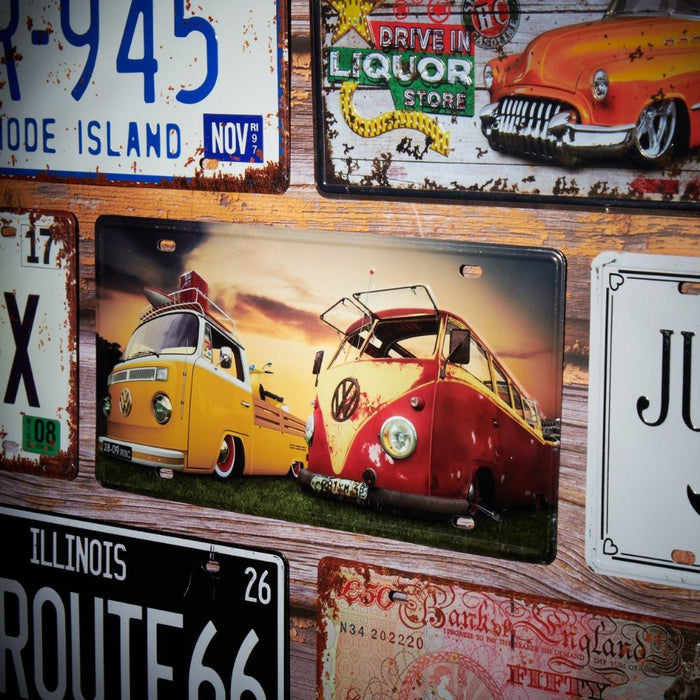 Number Plates wall sign - Volkswagen Bus