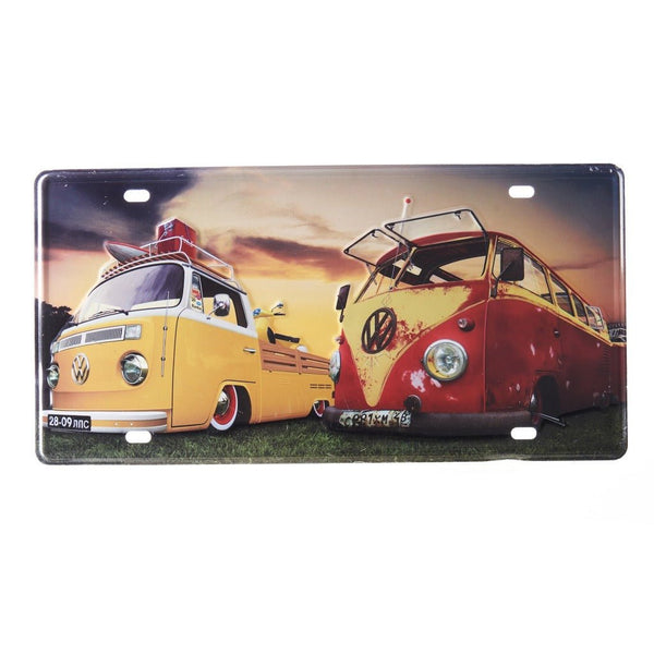 Number Plates wall sign - Volkswagen Bus