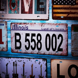 Number Plates wall sign - B 558 002 - eazy wagon