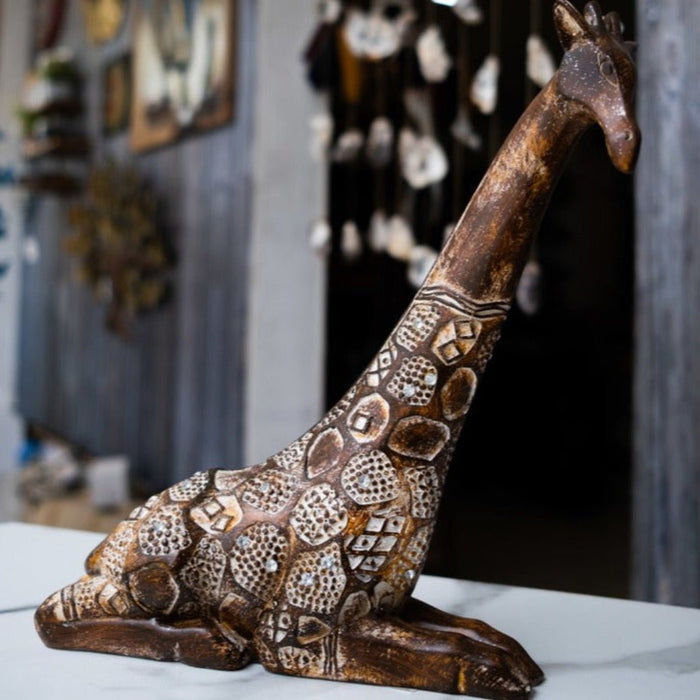 Poly Resin Showpieces - Giraffe Brown